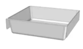 Plateau lisse pour tiroir T2