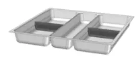 Plateau à 3 compartiments verticals 0.58 kg W 41.5cm visi