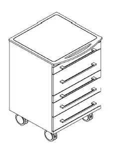 Meuble mobile 5 tiroirs